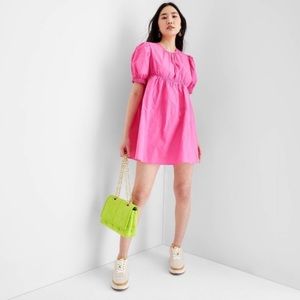 Pink Mini Baby Doll Future Collective Dress by Gabrielle Karefa Johnson